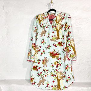Nick & Nora Sock Monkey Long Sleeve Nightgown